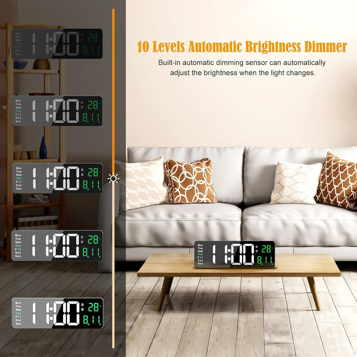 16" Large Digital Wall Clock