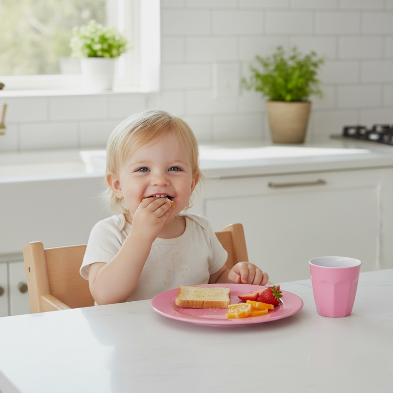 Henni & Friends 20CM Melamine Plates (Set of 6 Pink)