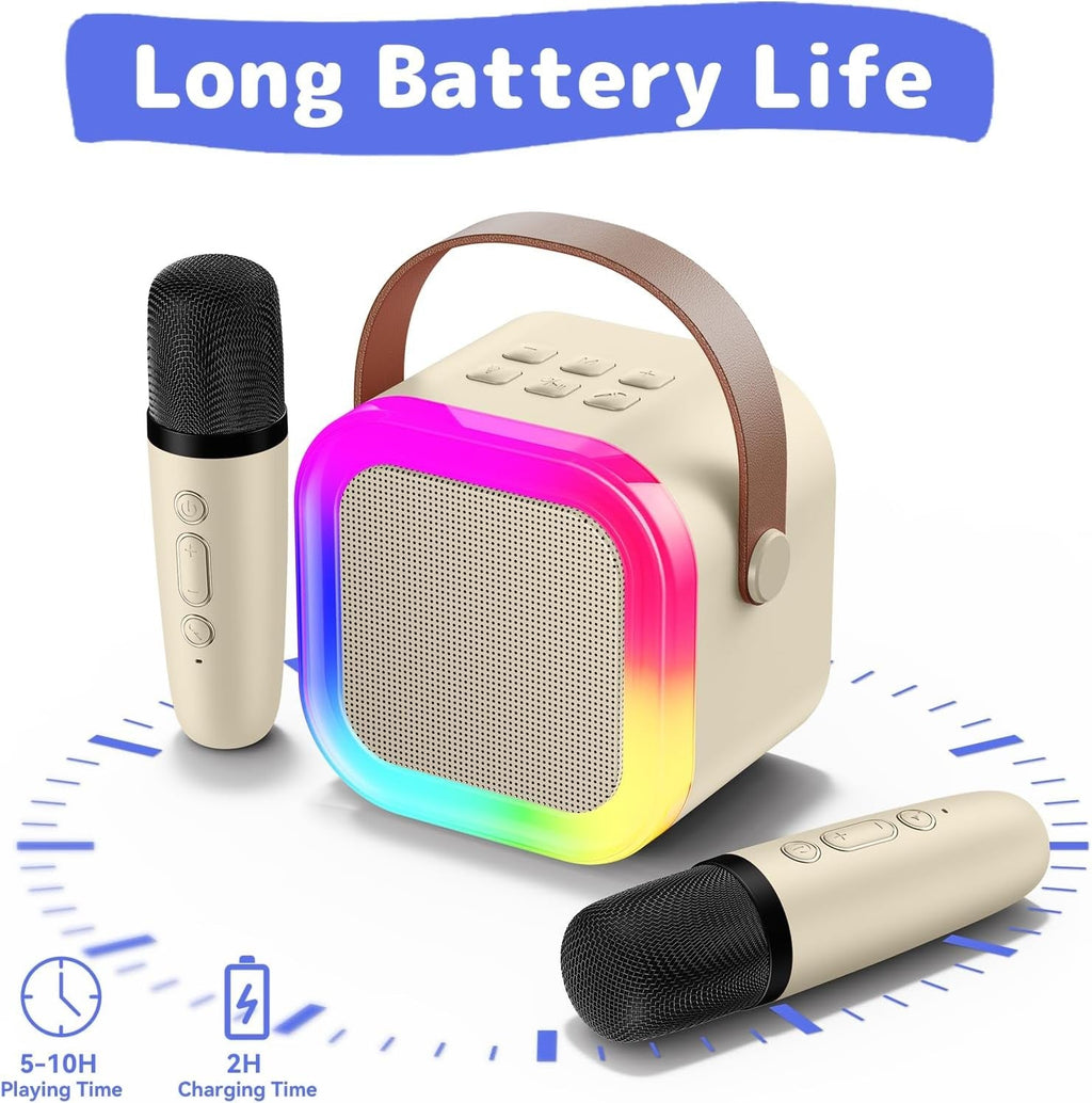 Salelink Karaoke Machine with 2 Microphones Bluetooth Speaker