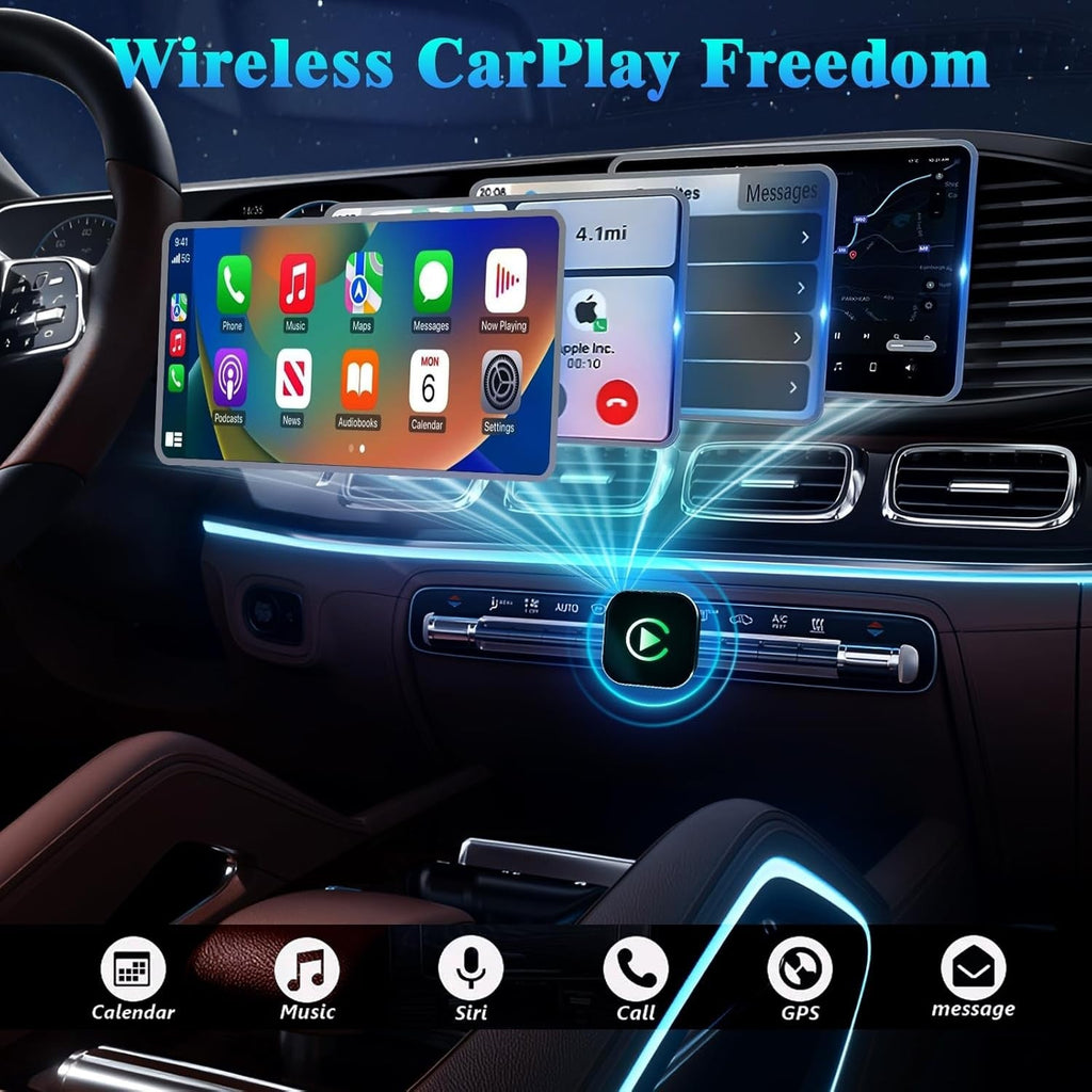 2 in1 Wireless Carplay Android Auto Adapter WiFi BT Auto Connect Mini USB Dongle