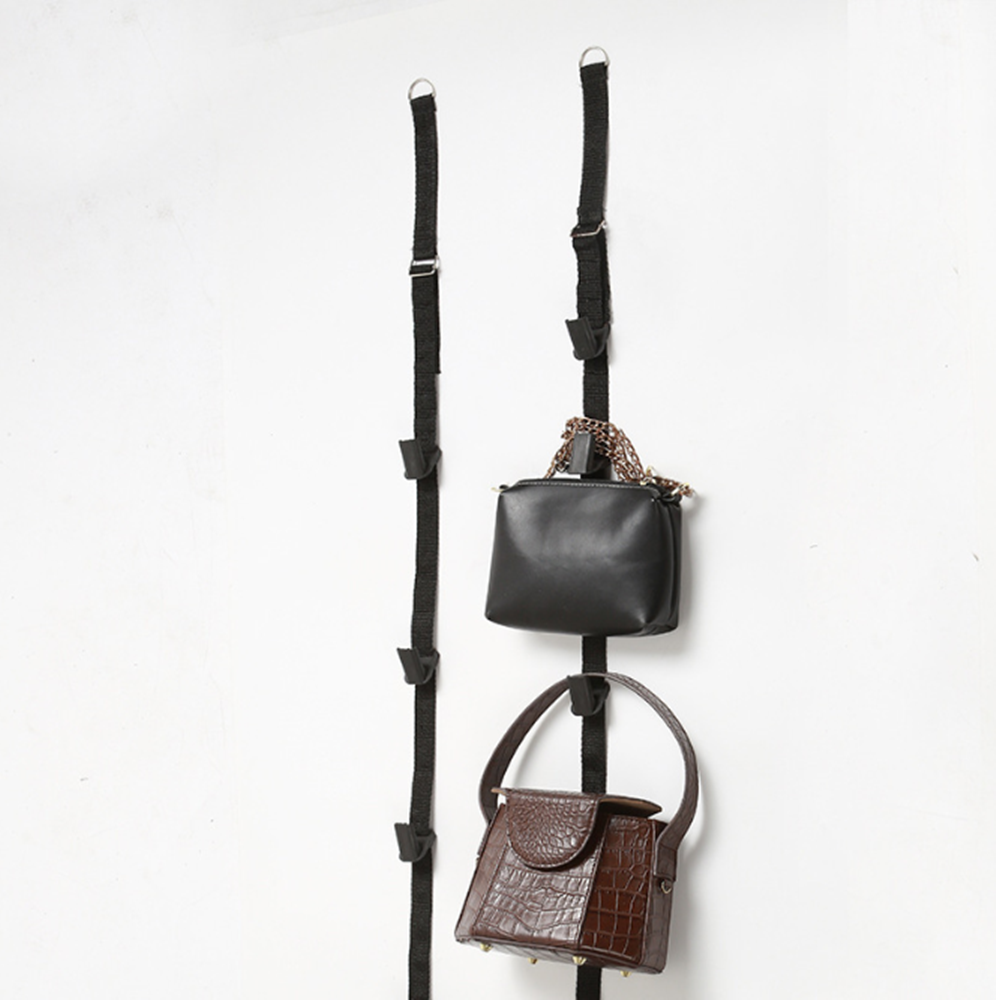 Adjustable Over Straps Hook Door Hanger Hat HandBag Rack Organizer