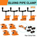 3/4" Gluing Pipe Clamp 4 Pcs Woodworking Vice Tools Wide Surface protect Pads