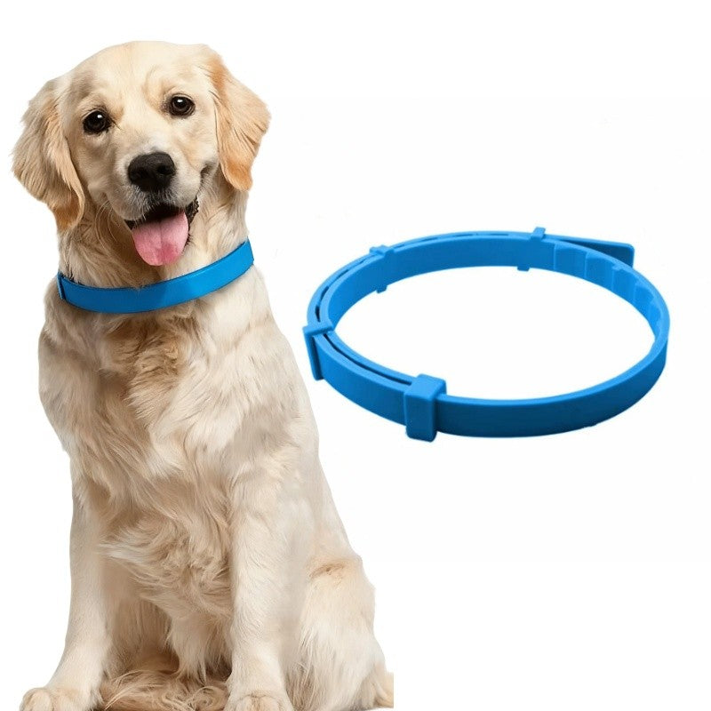 Blue Adjustable Flea Tick Collar for Cats Dogs Design