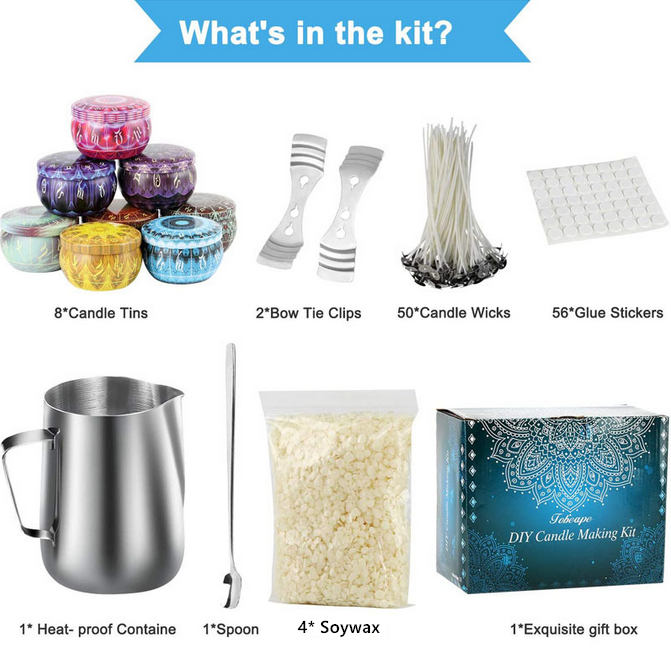 Candle Making Kit Wax DIY Set Pot Wicks
