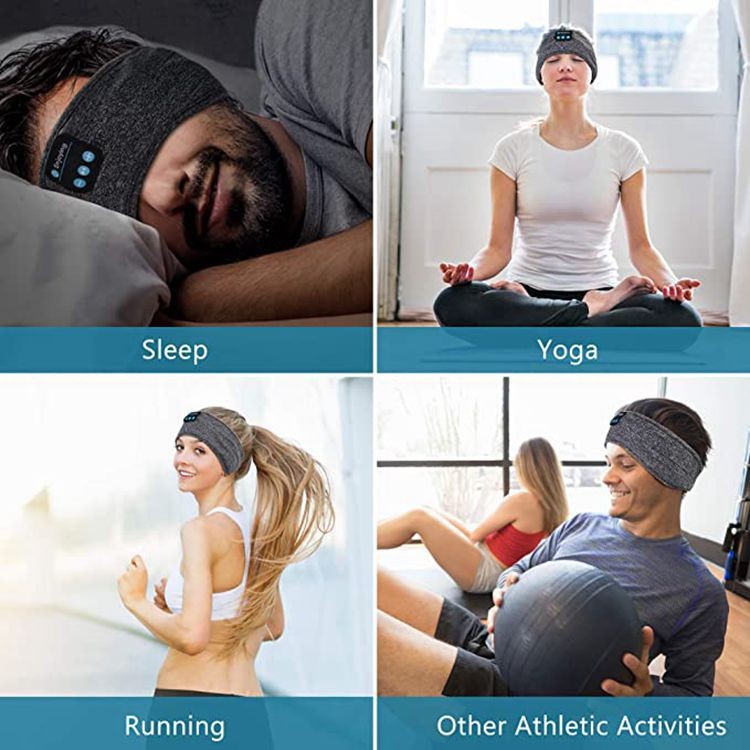 Salelink Wireless Bluetooth 5.0 Stereo Eye Mask Headphones Earphone Sleep Music Headband
