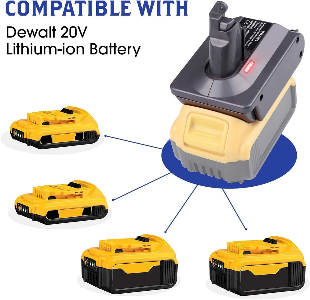 Battery Adapter for Dyson V6 Series Convert for Dewalt Converter