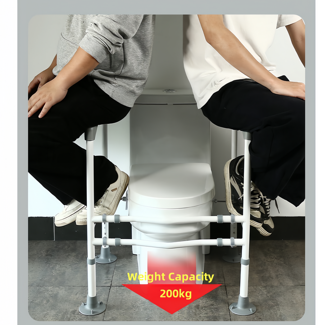Toilet Safety Frame & Rail – Adjustable Bathroom Support Stand, Non-Slip Handrails