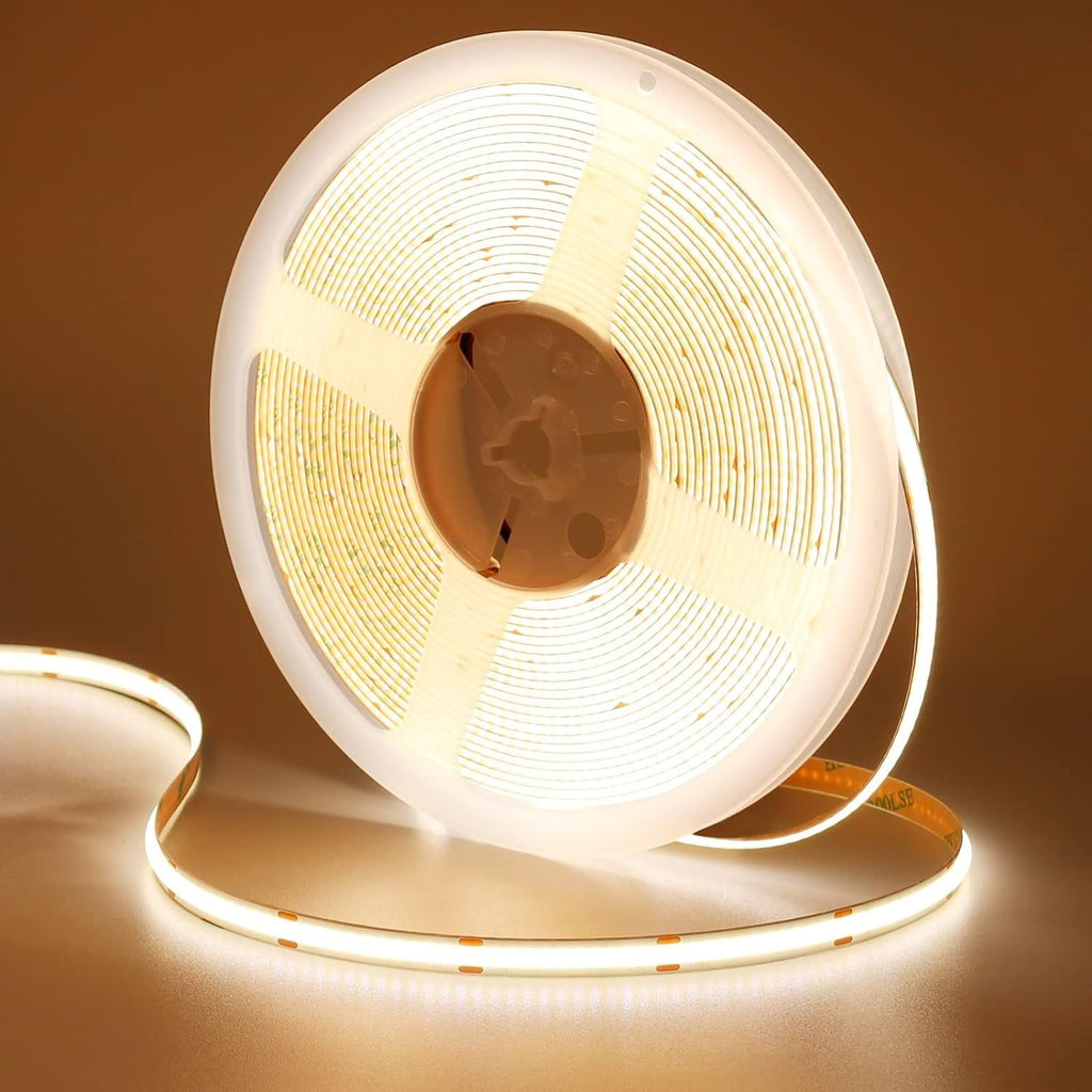 24V COB Warm White 10M LED Strip Light 3200LEDs 5500LM