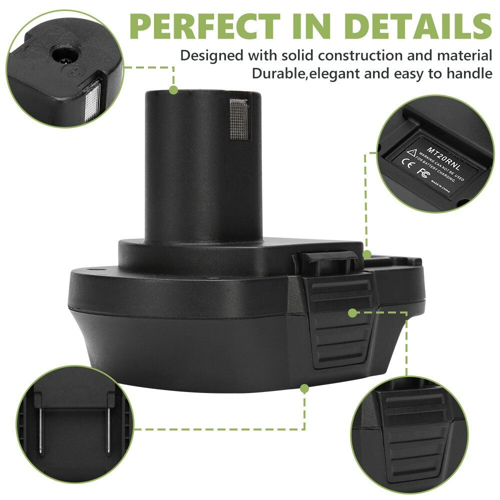 Battery Adapter For Makita Convert To Ryobi 18V USB Charge Port Tools