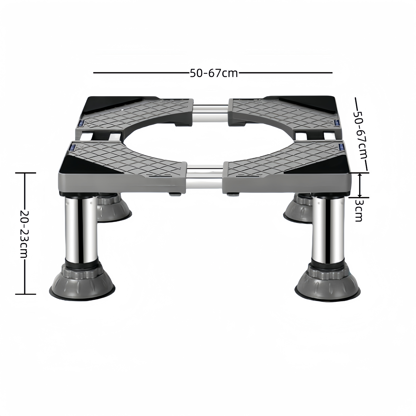 Mini Fridge Stand 16-24.8" Adjustable Heavy Duty Washer Dryer Pedestal