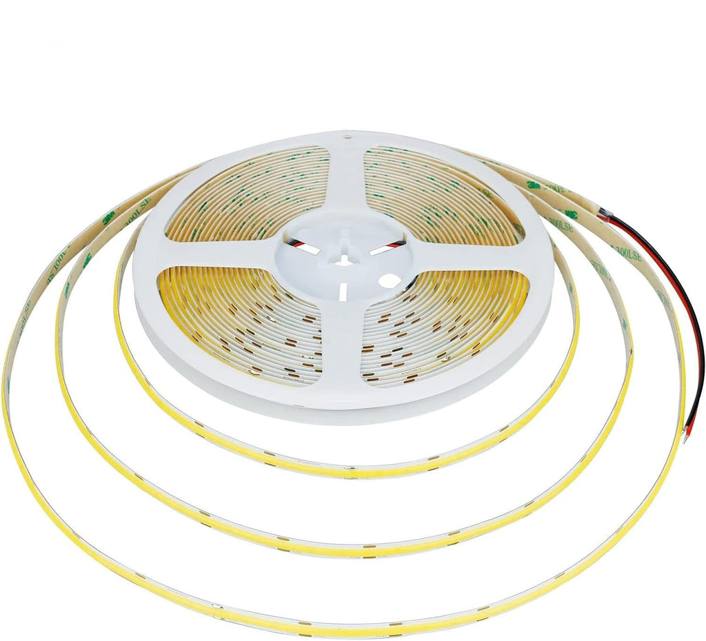 24V COB Cool White 5M LED Strip Light 6000K 1600LEDs 5500LM