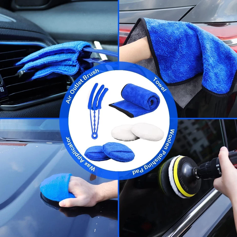 26Pcs Car Detailing Brush Set Car Detailing Kit Auto Detailing Drill Brush Set
