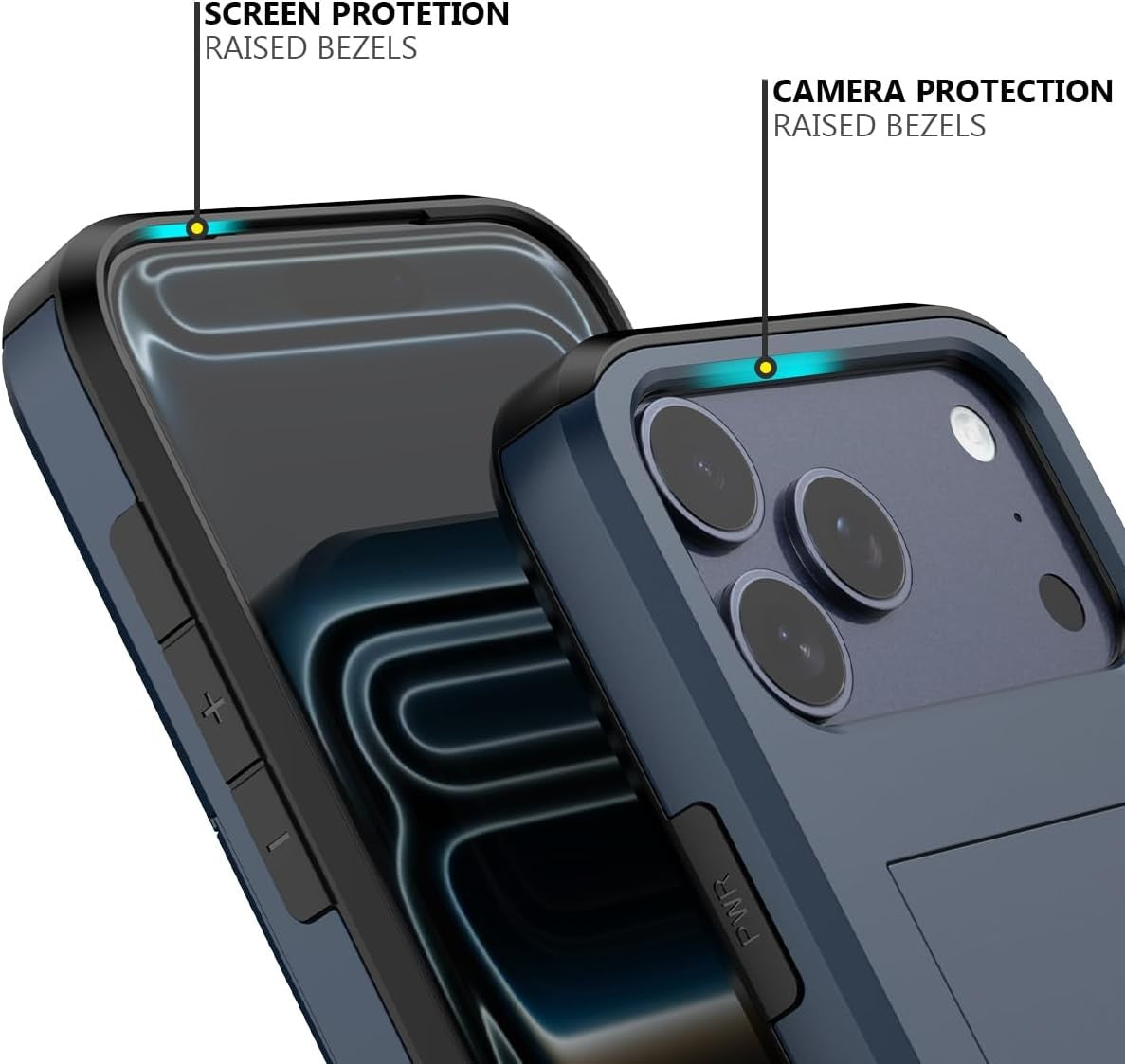 Shockproof Card Slots Back Holder Rugged Case Cover For iPhone 17 Pro