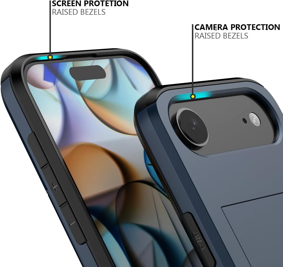 Shockproof Card Slots Back Holder Rugged Case Cover For iPhone 17 Air