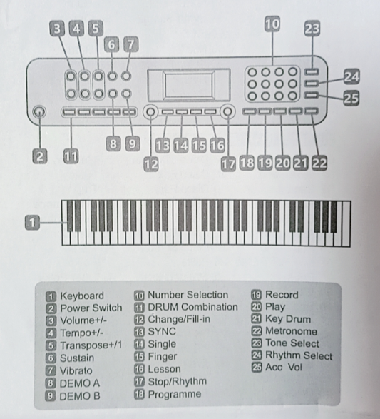61 Keys Piano Keyboard With Stand Best for Children