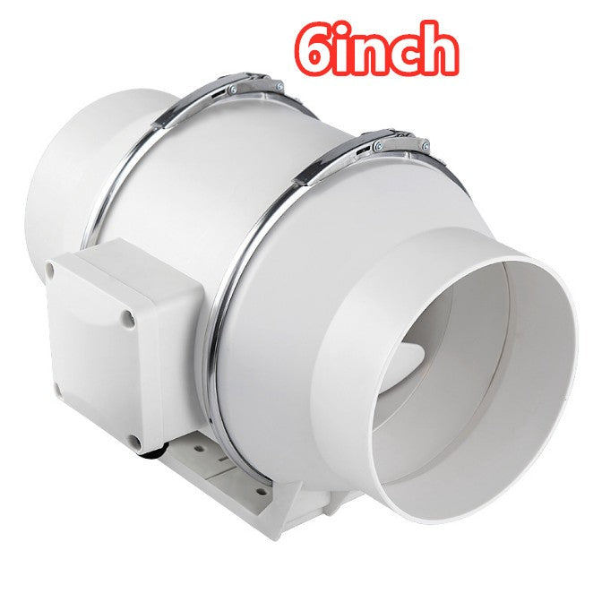 6" Silent Fan Extractor Duct Hydroponic Inline Exhaust Industrial Vent