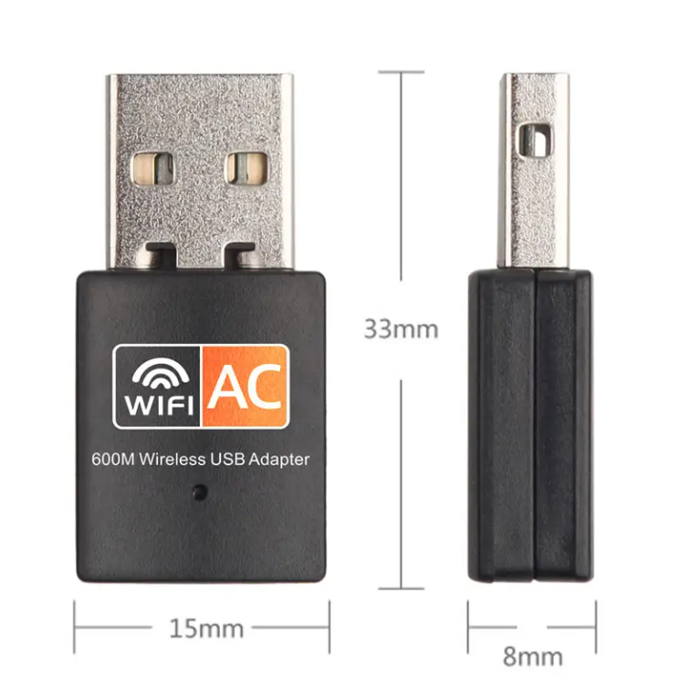 Dual Band 600Mbps USB WiFi Wireless Dongle Lan Network Adapter 2.4GHz 5GHz