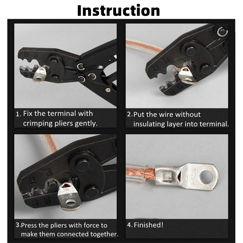 220Pcs Battery Copper Ring Crimp Terminals Cable Lug Eyelet Wire Connector Kit