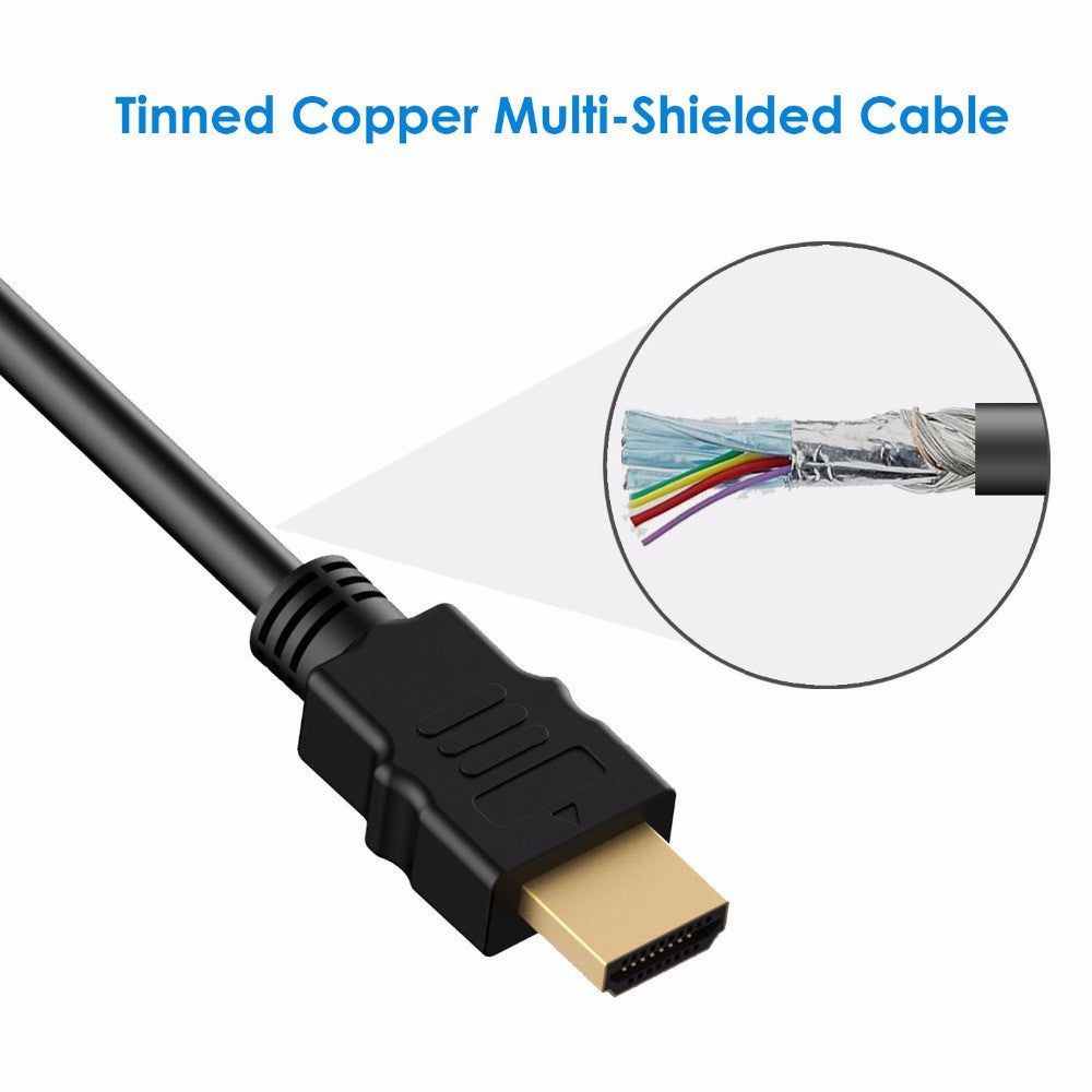 HDMI-A to DVI (Male) Adapter Cable, 1080P, Gold-Plated 1M