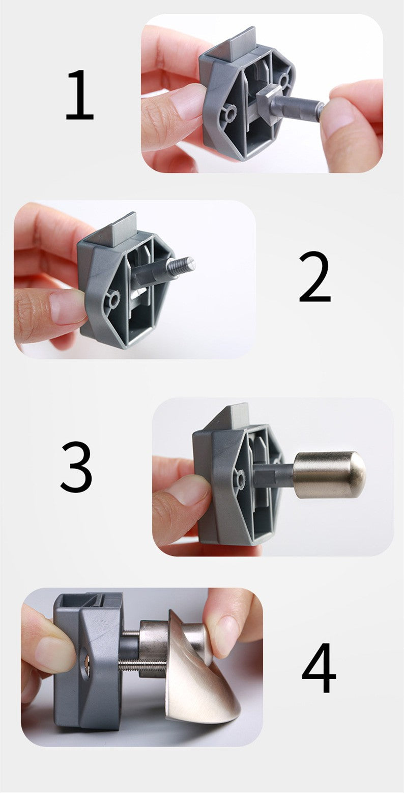 5x Half Moon Handle Caravan RV Cupboard/Drawer Zinc Alloy Push Lock Latch Knob