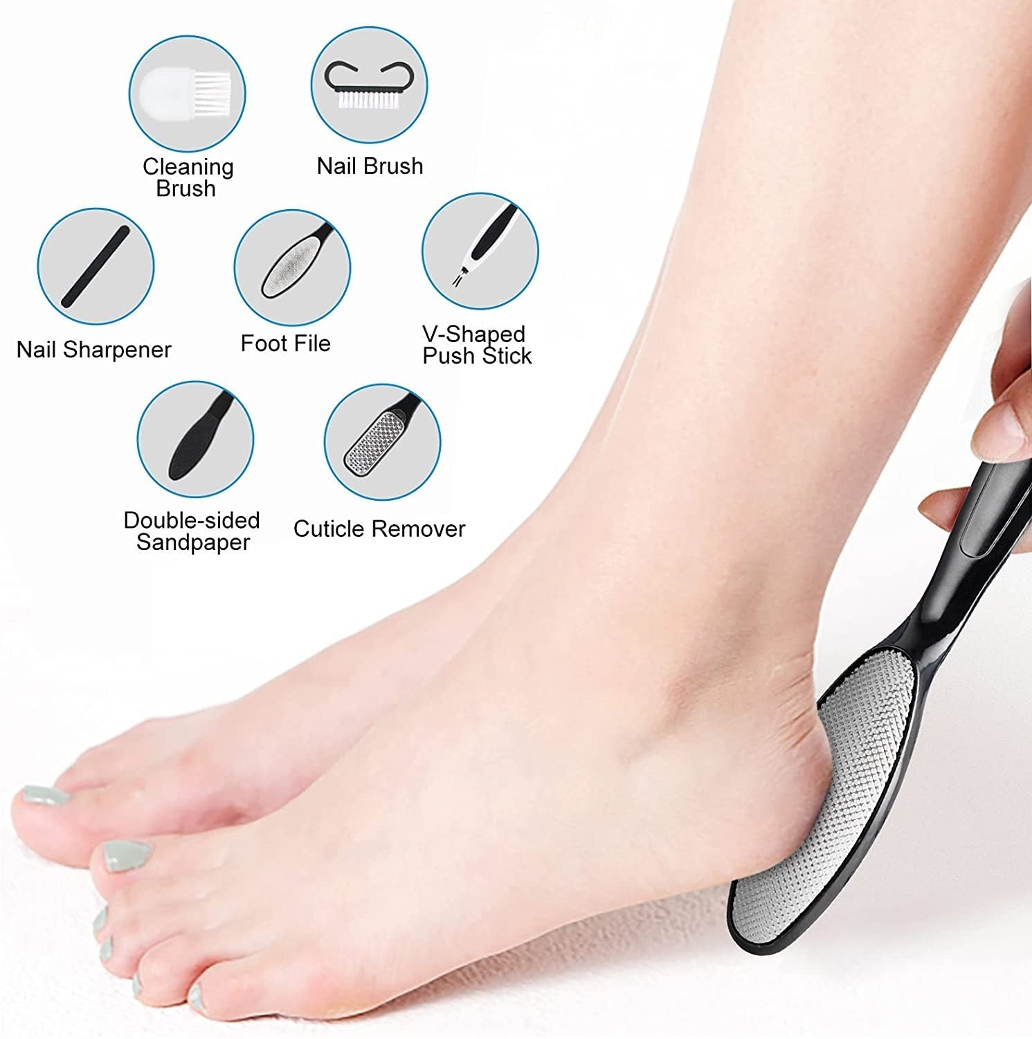 Electric Foot Grinder Foot File Hard Dead Skin Callus Remover Pedicure Care Kit