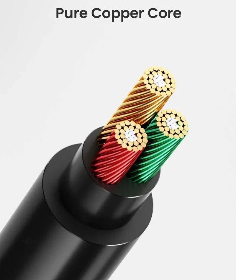 2M 3.5mm Stereo Jack to 2x RCA Plugs Male to Male Aux Audio Cable Adapter