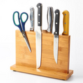 Bamboo Magnetic Knife Storage Cutlery Holder Stand Rack Block Kitchen Bar Tool