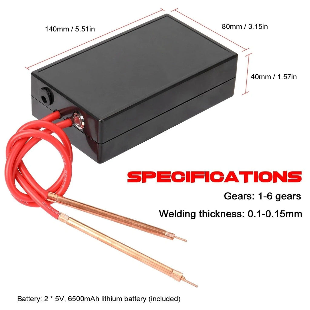 DIY Portable Mini Spot Welder Machine 6 Gears Battery Welding Tool Kit For 18650