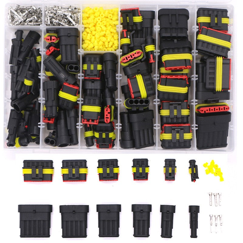 708Pcs Super seal Car Electrical Waterproof Connector Kit 1 2 3 4 5 6 Pin