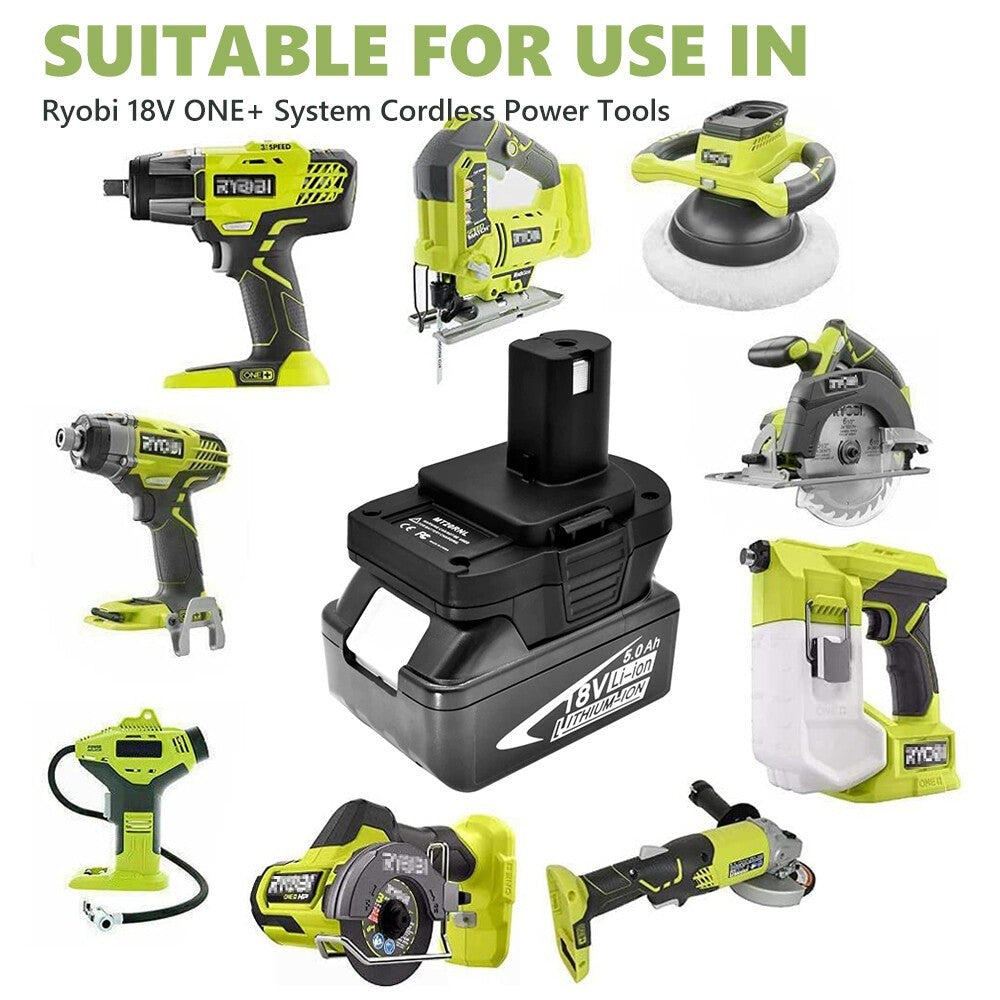 Battery Adapter For Makita Convert To Ryobi 18V USB Charge Port Tools