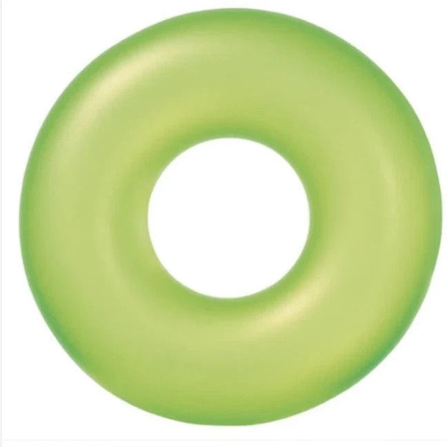 Bestway Frosted Neon Inflatable Swim Ring Tube 76cm Fog Light Green