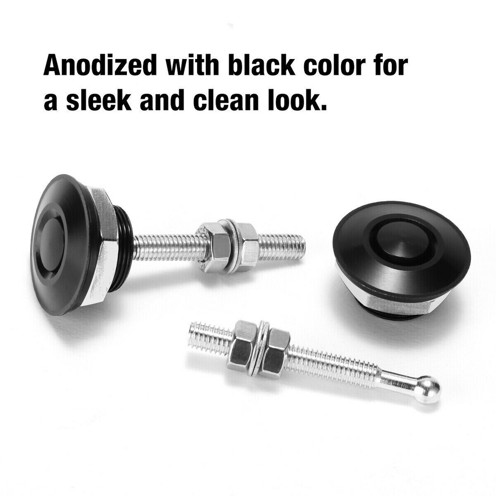 6X Push Button Quick Release Hood Bonnet Pins Lock Clip Car Bumper Latch Kit