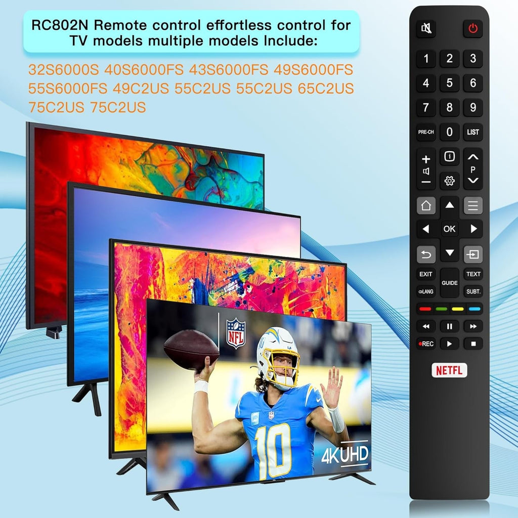 Salelink For TCL TV FFALCON TV Remote RC802N ARC802N YUI1 for TCL 65C2US 75C2US 43P20US