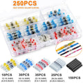 250pcs Waterproof Solder Seal Sleeve Heat Shrink Butt Wire Connectors Terminals