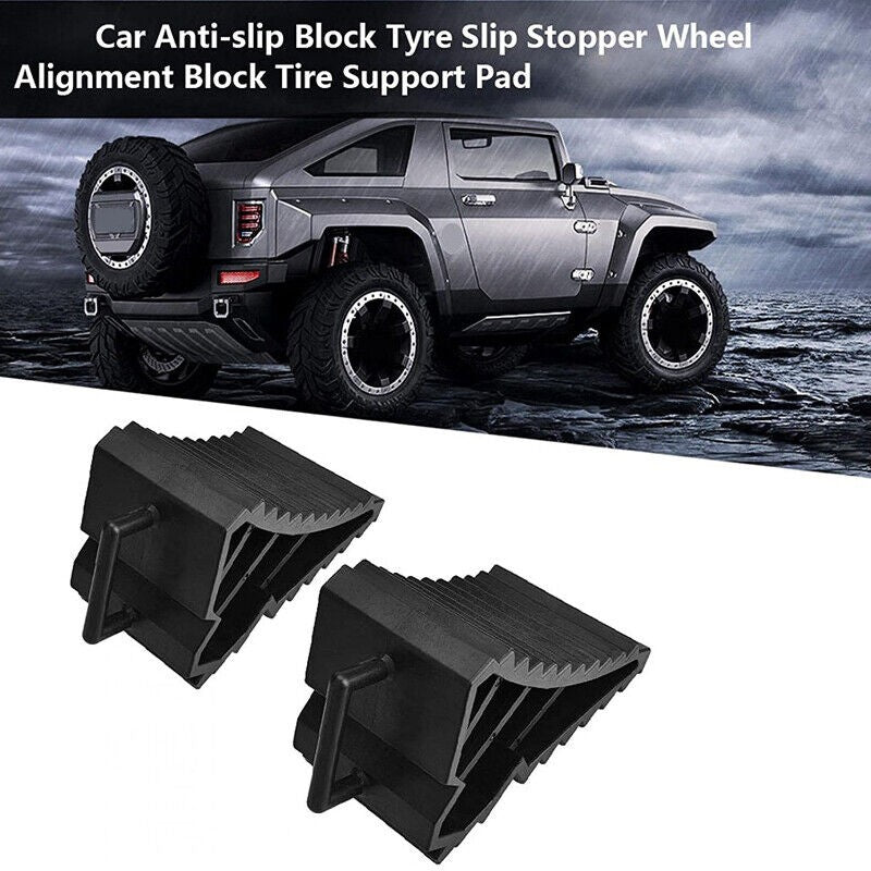 2PCS Heavy Duty Wheel Chock Tough Chocks Stops Car Trailer Boat Caravan