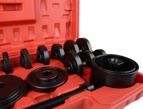 23 PCs Front Wheel Drive Bearing Removal Adapter Puller Pulley Tool Kit W/Case