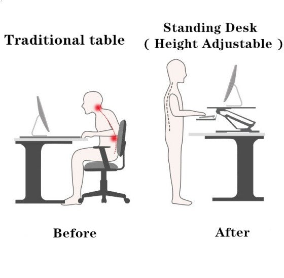 Salelink Laptop PC Monitor Computer Height Adjustable Table Standing Desk