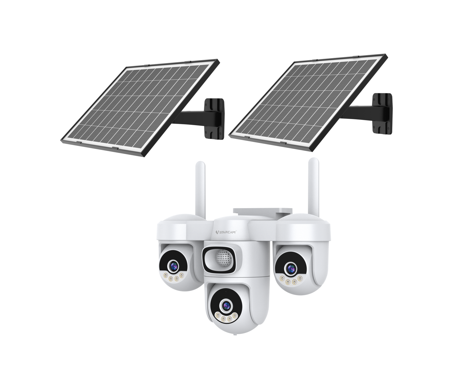 Solar 4G Security Camera 3 Lens Outdoor AOV Waterpoof