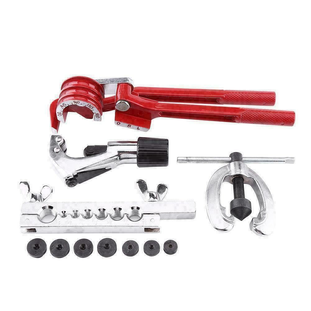 10pcs Flare Tool Kit Brake Air Line Double Flaring Set 3 In 1 Tube Pipe Bender
