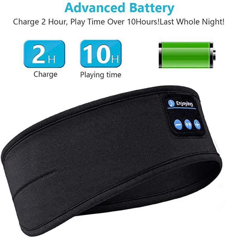 Salelink Wireless Bluetooth 5.0 Stereo Eye Mask Headphones Earphone Sleep Music Headband