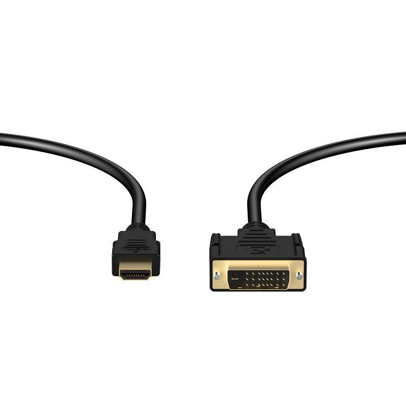 HDMI-A to DVI (Male) Adapter Cable, 1080P, Gold-Plated 1M