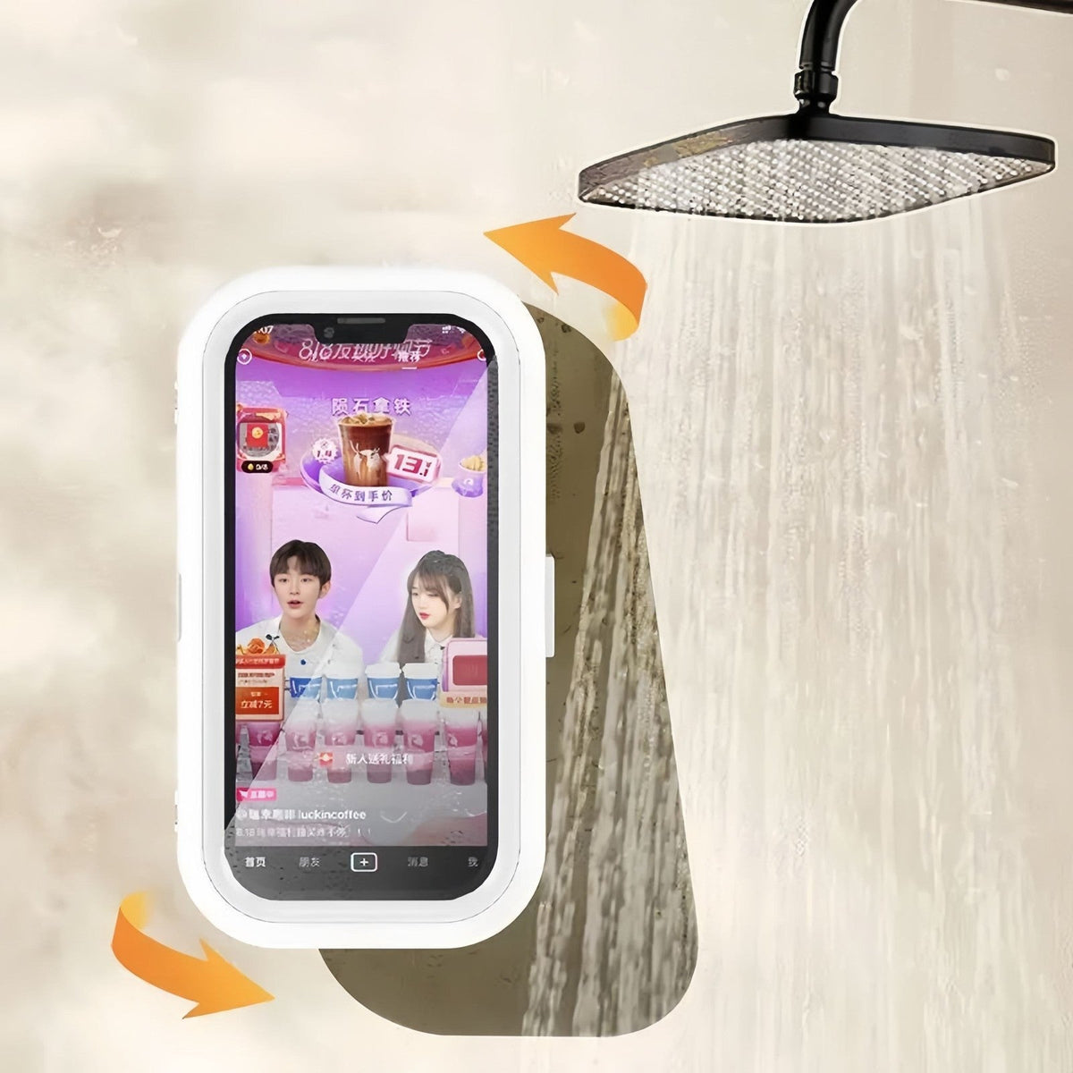 Shower Phone Holder Waterproof Case