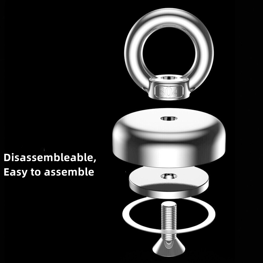 250kg Magnet Salvage Recovery Neodymium Strong Hook Fishing Treasure Hunting
