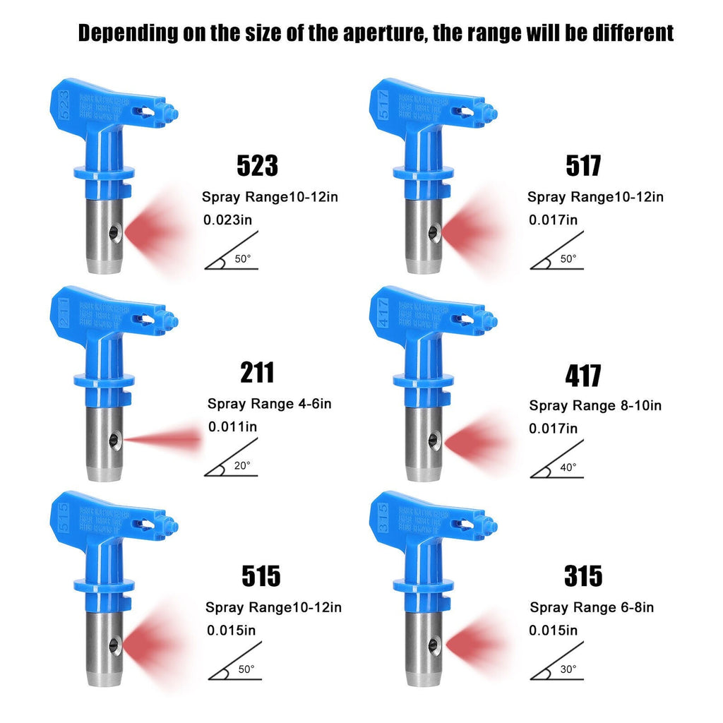 Airless Paint Sprayer Tips Reversible Spray Gun Nozzle Filters Machine Replace