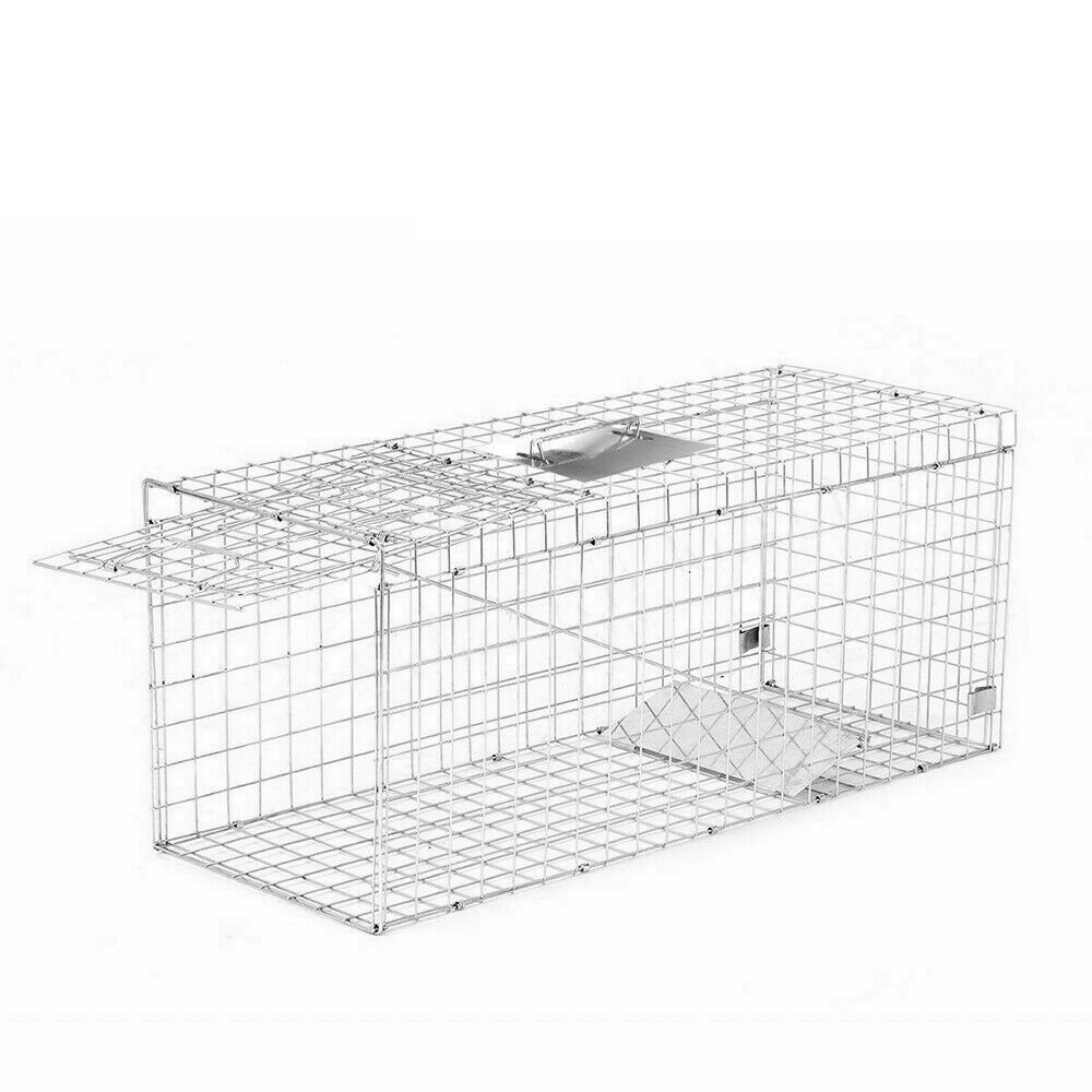 Animal Trap Cage Folding Humane Live Catch Possum Fox Rat Cat Rabbit Bird