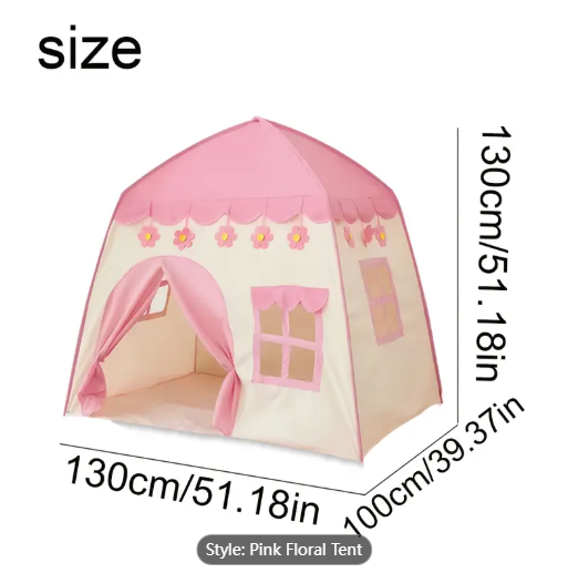 130x100x130cm Kids Play Tent Princess Castle