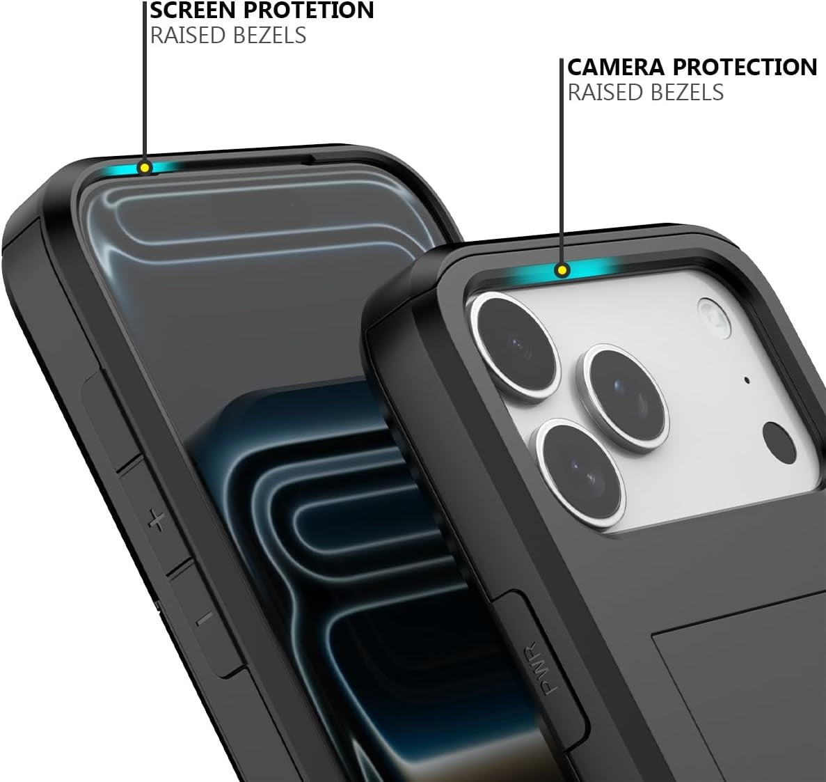 Shockproof Card Slots Back Holder Rugged Case Cover For iPhone 17 Pro Max