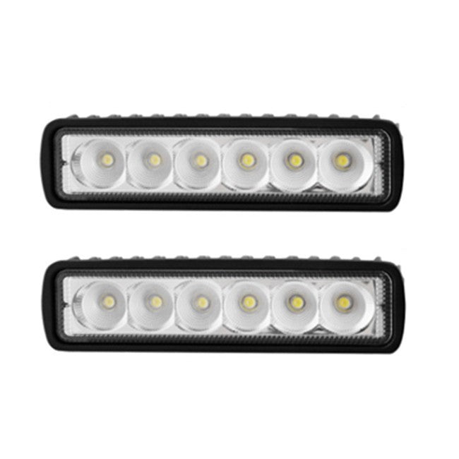2x 6inch 30W LED Work Driving Light Bar Flood beam Lamp Reverse Offroad 4x4