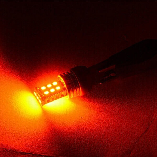 2 X T20 7443 15 RED LED DUAL CAR UTE BRAKE STOP TAIL LIGHT BULB 12V
