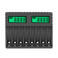 8 Slot Smart Battery Charger for AA/AAA Rechargeable Batteries